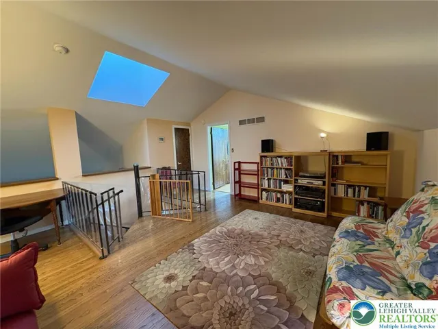 2nd floor sitting area with skylight