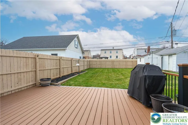 Partially fenced in yard