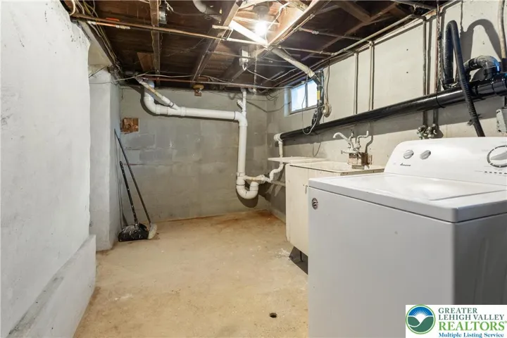 Laundry area, includes clothes washer