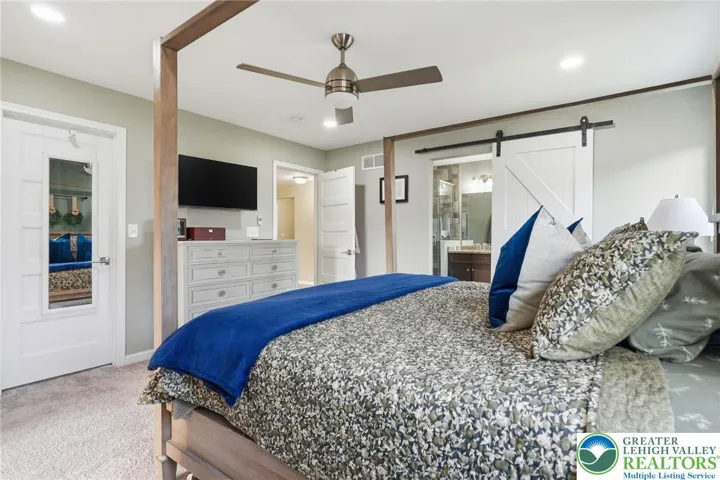 Second-floor suite offering private space for guests or extended living
