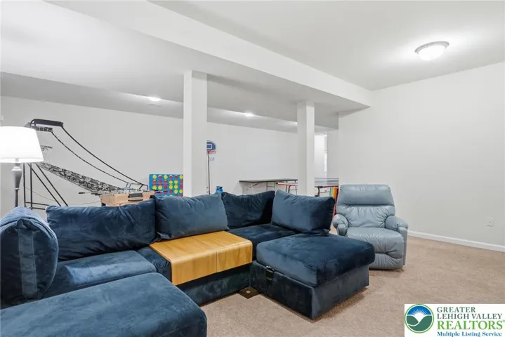 Fully finished lower level offering additional living space