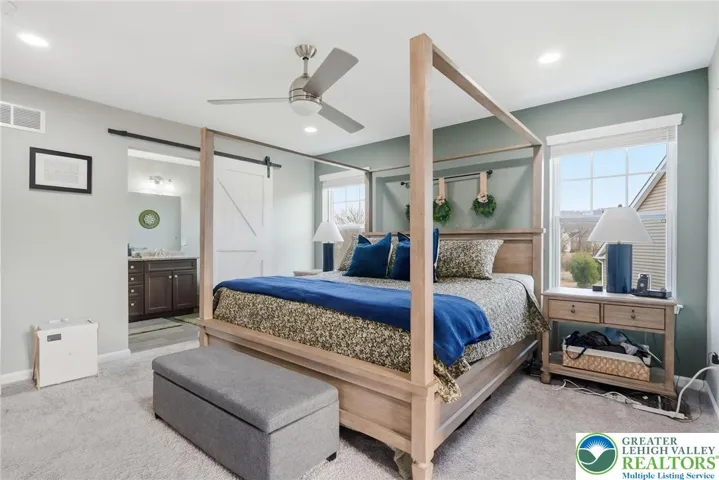 Second-floor suite offering private space for guests or extended living