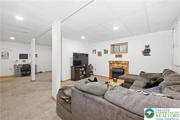 Lower Level-Bedroom 3 Set Up As Family Room