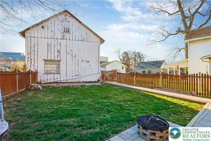 Large fenced in yard