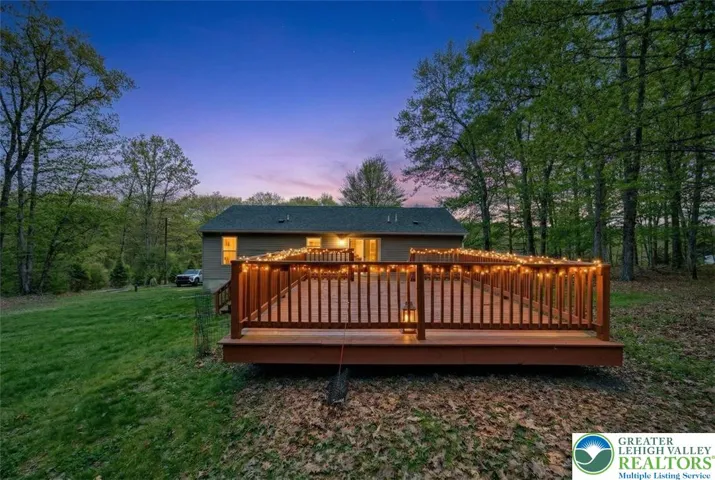 Rear Deck View at Dusk