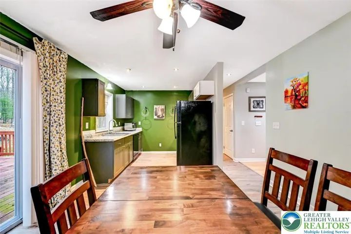 Dining Area w/ Ceiling Fan