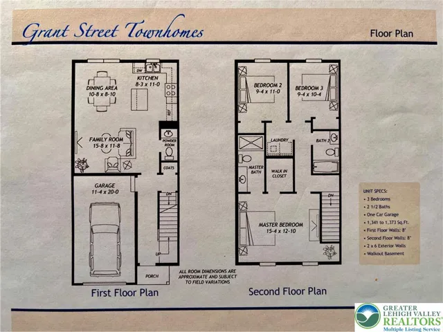 Floor plan, 1st and 2nd floors.