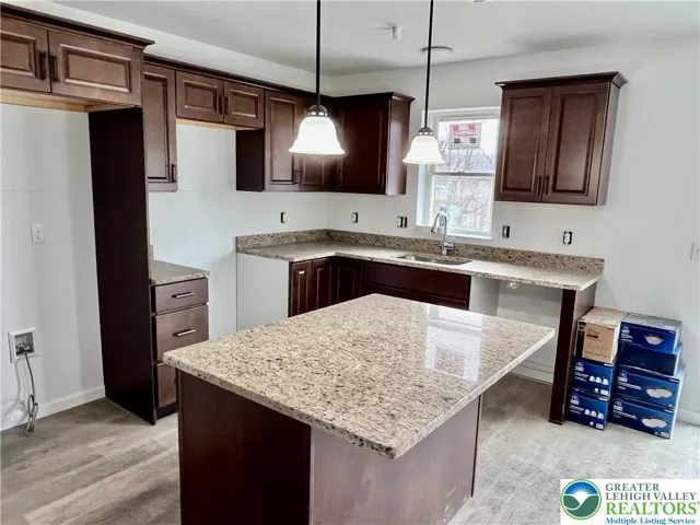 Open kitchen with island