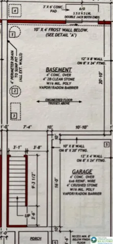 Floor plan, garage & basement.