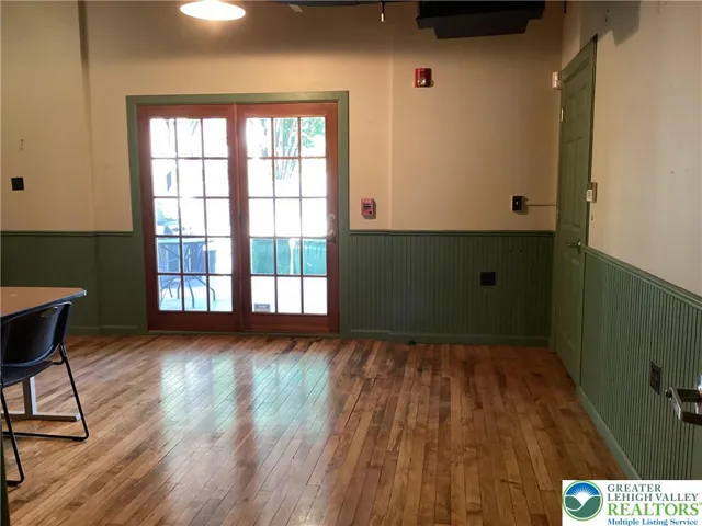 French doors to rear patio.
