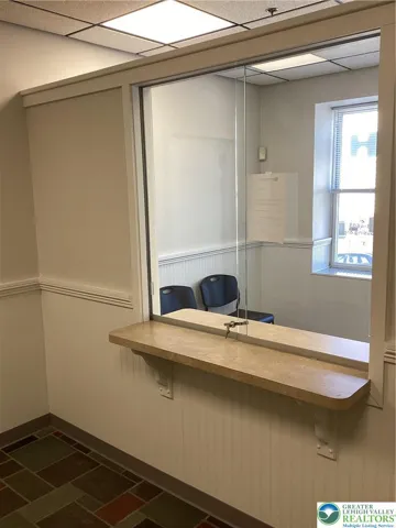 Partition wall towards front.