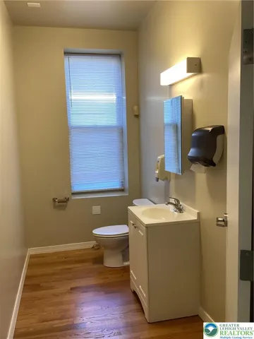 1/2 bathroom off vestibule.