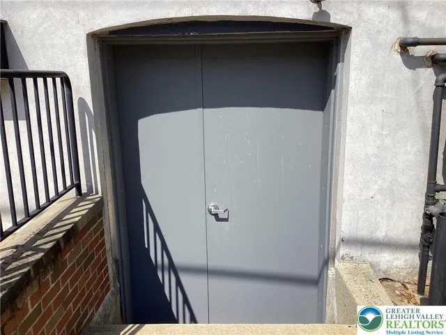 Basement entrance from front.