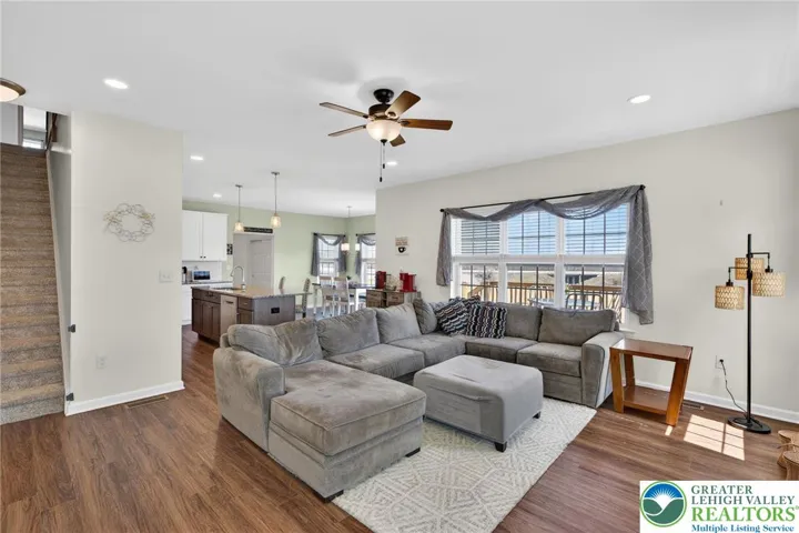 Upgraded ceiling fans throughout