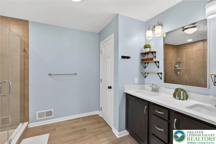 Upgraded comfort height vanity,