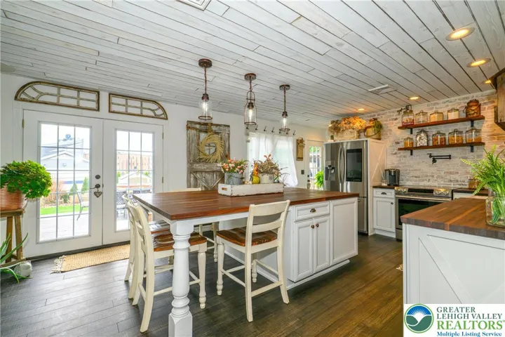 One-of a kind island with seating