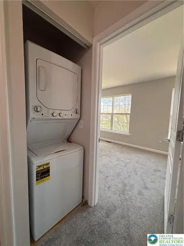 For convenience, a stackable laundry on the second floor.