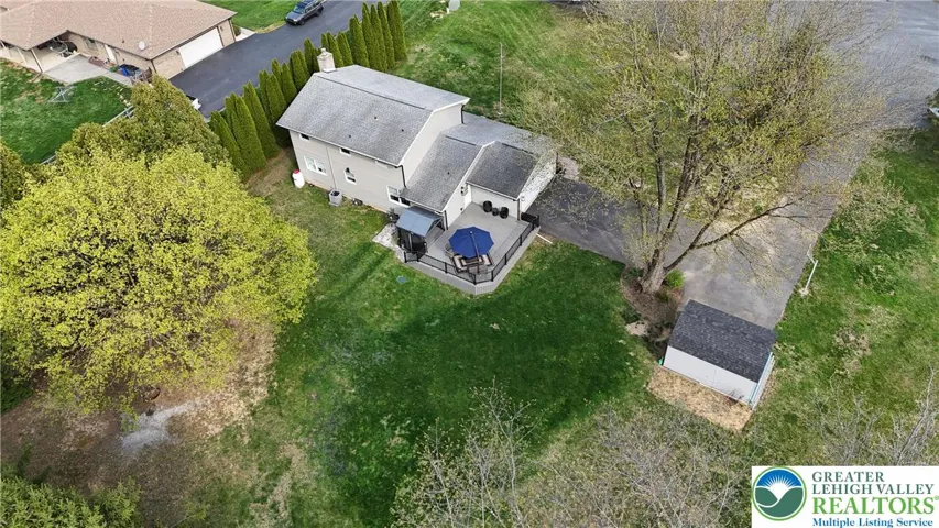 Bird's-eye backyard view