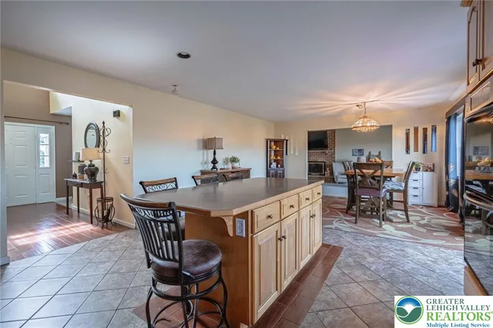 Kitchen and large eat-in area