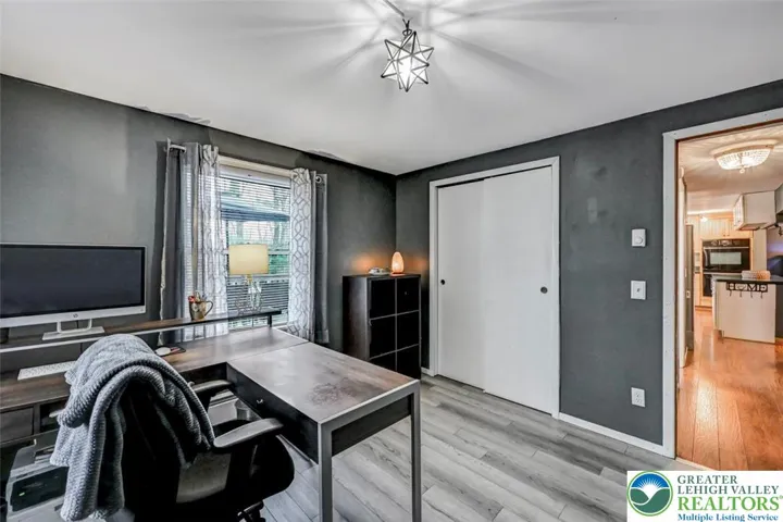Office Area w/ Closet & Rear Yard View