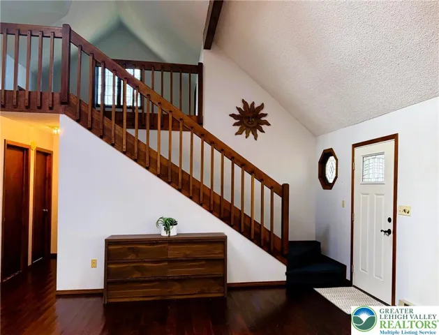 Wide open stairway to the loft
