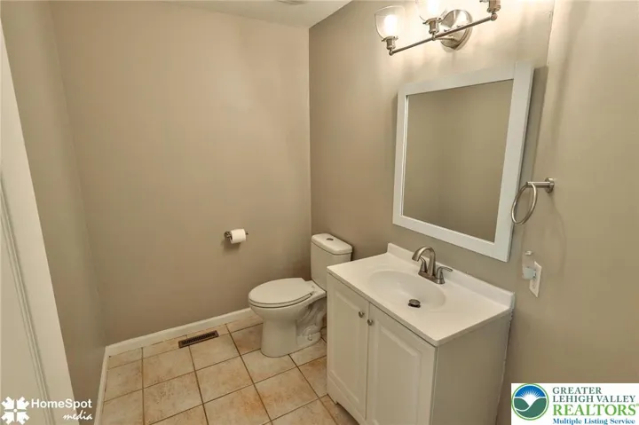 First floor half bath