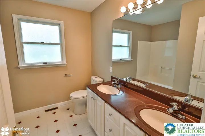 Second floor tiled full bath