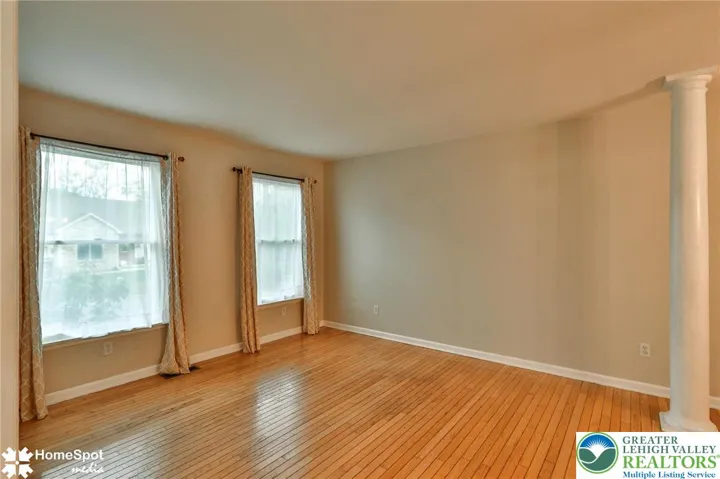 Living room with hardwood flooring