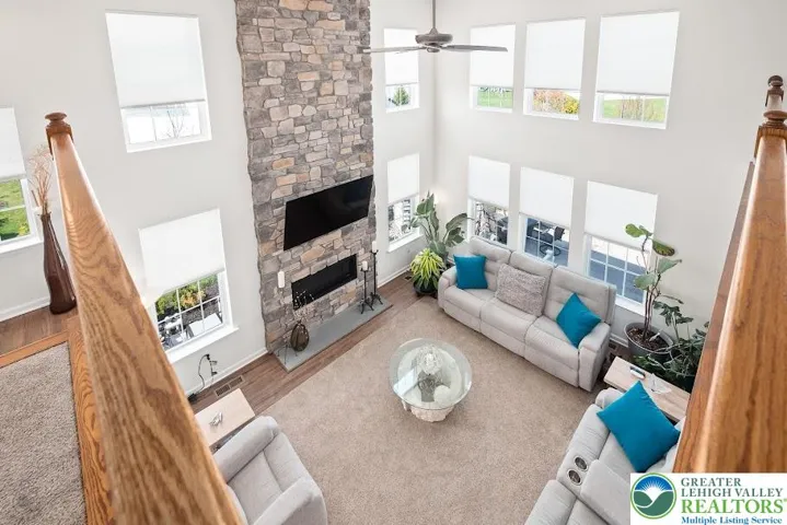 Upper Window Electronic Blinds.