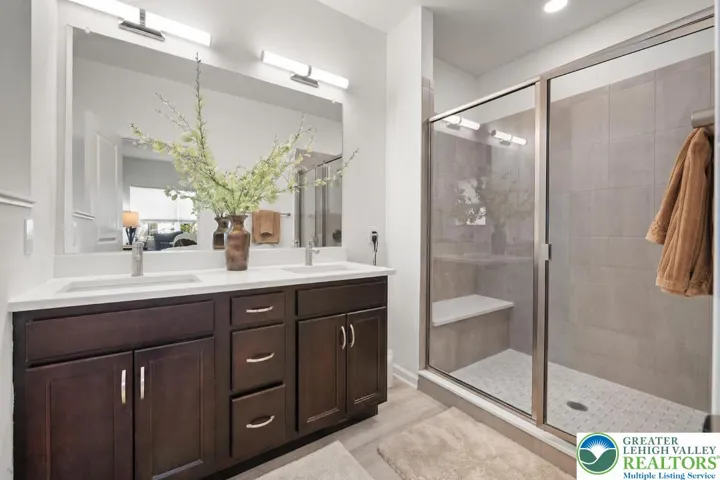 Floor to Ceiling Walk-In Tile Shower.