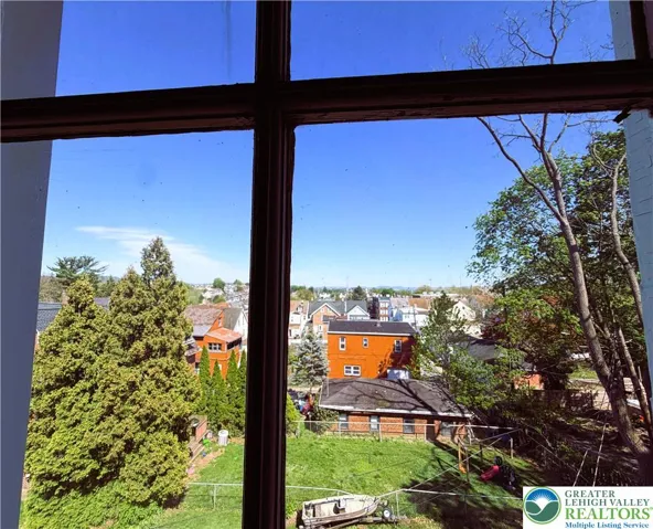 room with a view! Third floor, looking east.