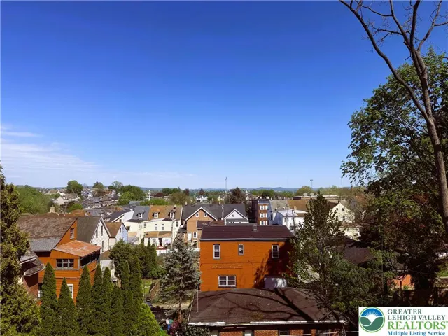 rooftops of Easton, to the east.