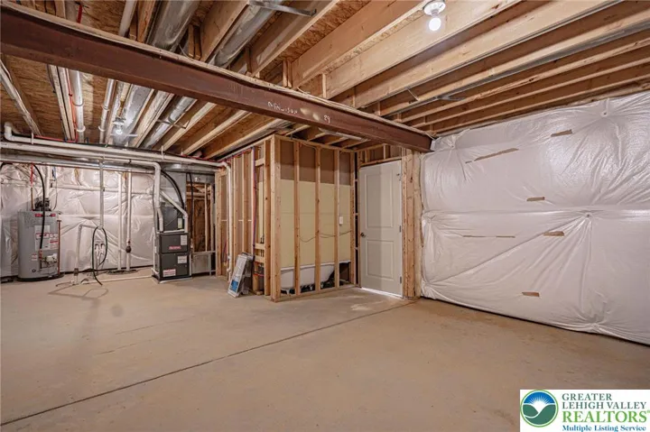 Mechanical rm & storage area in basement