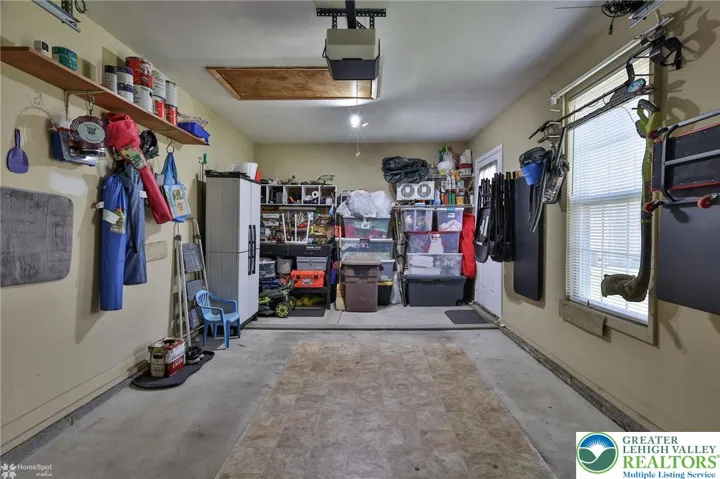 Garage is well organized