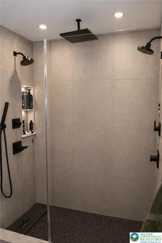 spa shower with rainfall shower