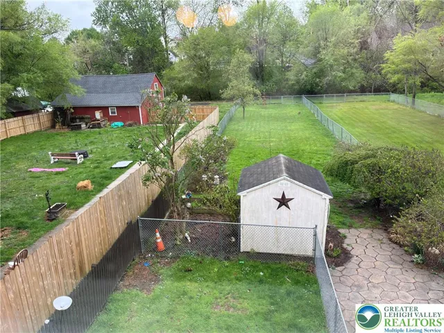 Fenced in back yard