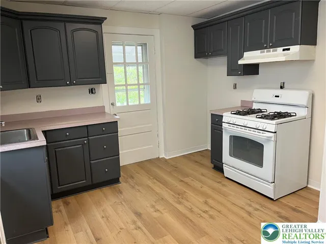 Kitchen with gas stove