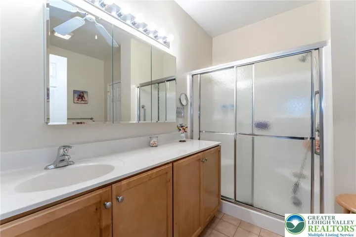 Low step shower in master bath