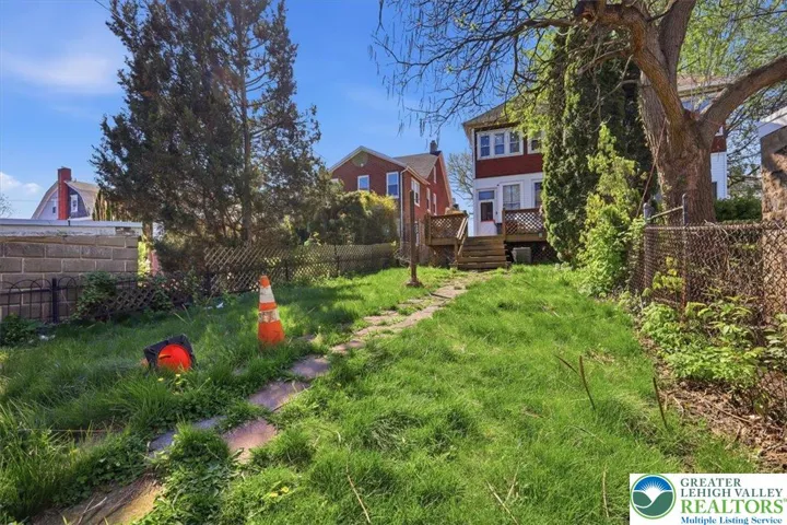 Fully fenced in yard