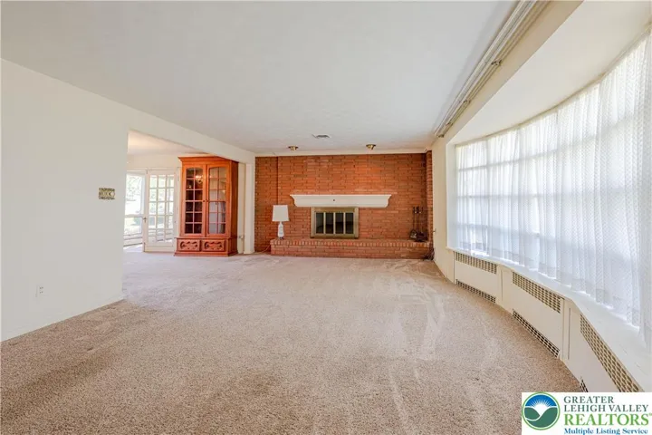Living Room Wood Fireplace