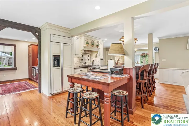 Butcher table in Kitchen area