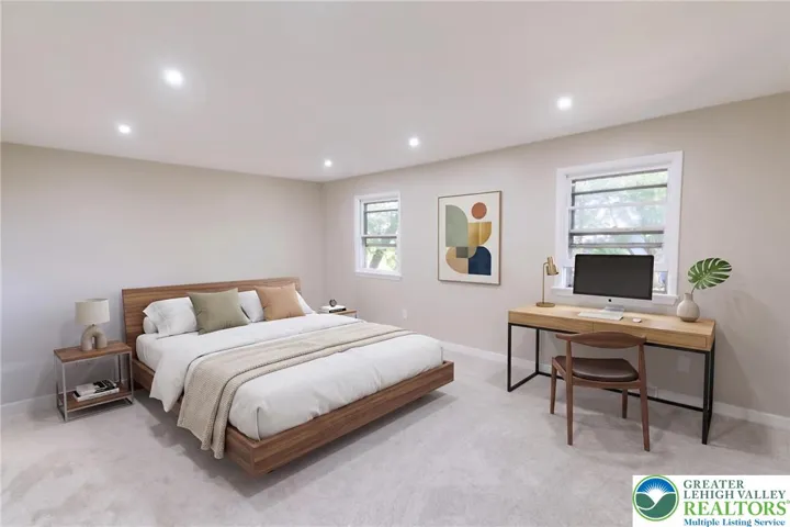 Virtually staged Primary bedroom