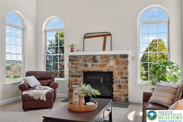 Comfortable gathering space with new carpeting