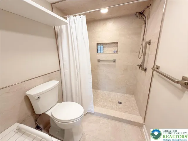 Walk-in shower.
