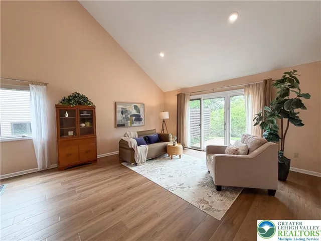 A ceiling that soars and makes this already large room feel even bigger.