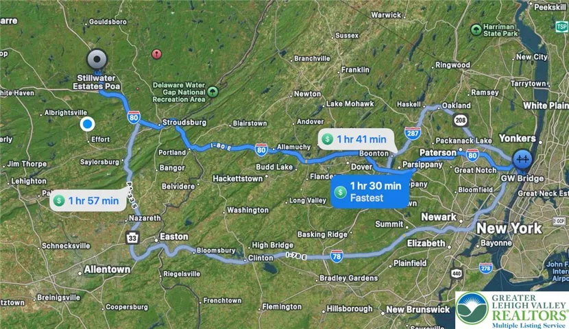 Distance to GW Bridge