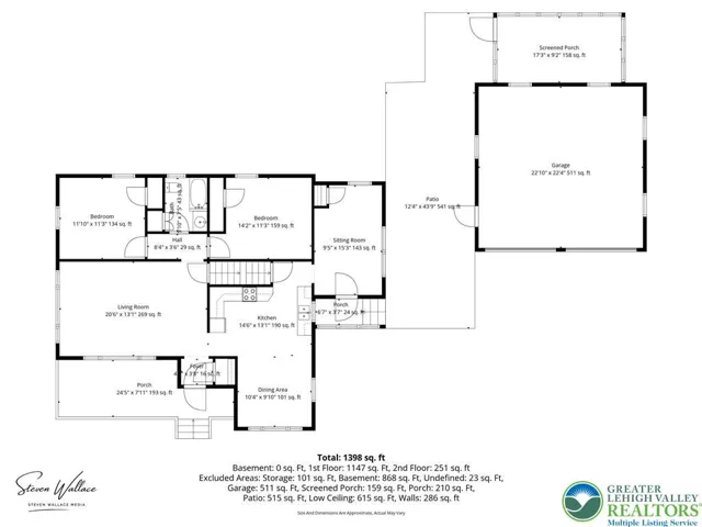 Main Level w/ Detached 2 Car Garage