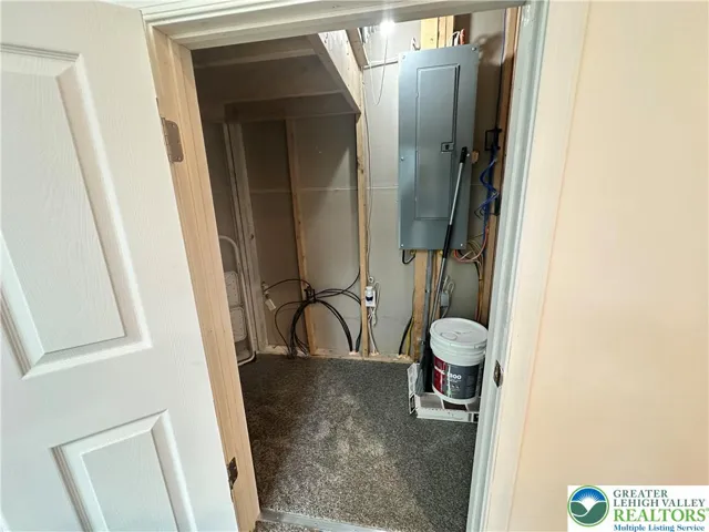 Storage area under the stairs
