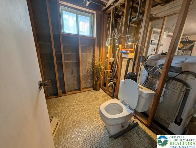 Unfinished Half Bath Basement
