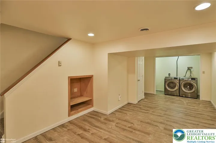 Finished basement area